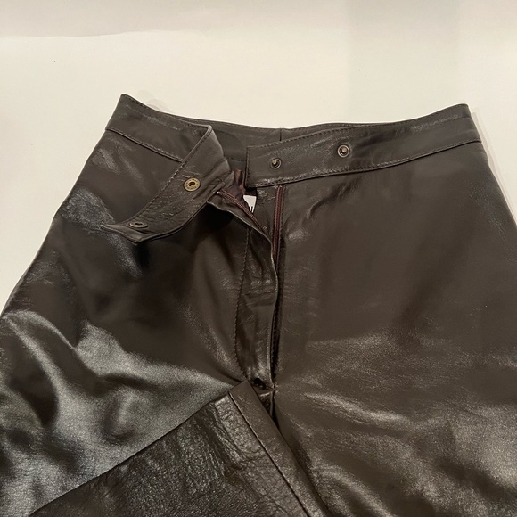 Dolce & Gabbana Chocolate Brown Leather Pants - Picture 1 of 4
